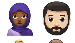 Une femme en Hijab et un homme barbu font leur entrée parmi les emojis